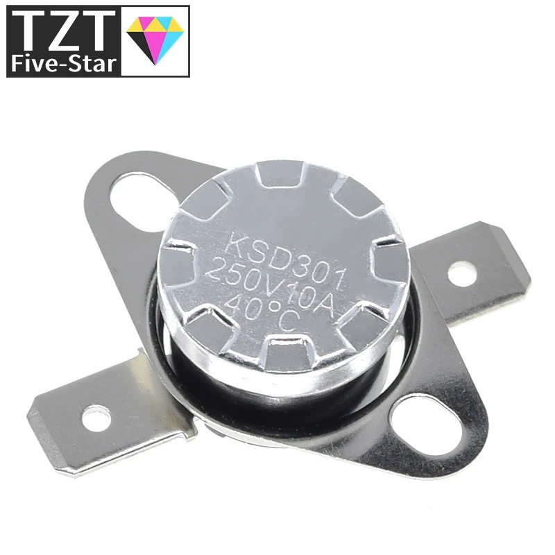 TZT 1/3PCS KSD301 250V 10A normalerweise geschlossener NC-Thermostat Temperaturschalter DegC 40C-135C für Arduino – Detail 3