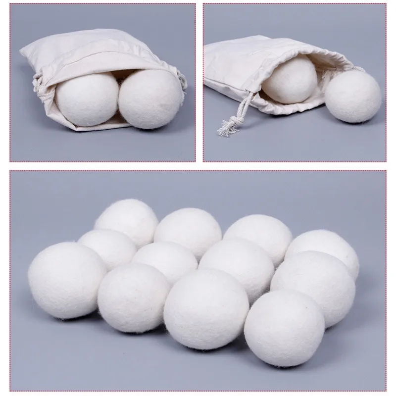 6/7cm Reusable Wool Dryer Balls Softener Laundry Laundry Ball Home Washing Balls Wool Dryer Balls Washing Machine Accessories