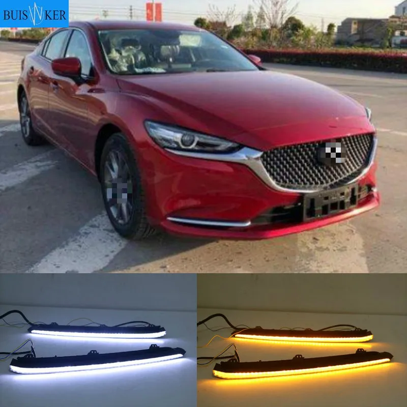 

LED Daytime Running Light For Mazda 6 Atenza 2020 2021 Car Accessories Waterproof ABS Day Light 12V DRL Fog Lamp Decoration