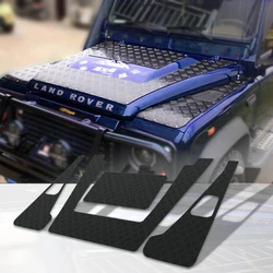 Aluminum Alloy Hood Protection Panel Cover Trim For Land Rover Defender 90 110 130 2004-2018 Car Front Hood Exterior Accessories