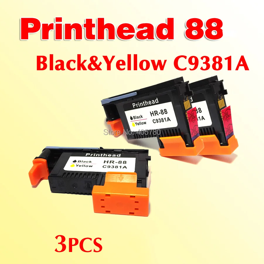 Black yellow printhead 88 C9381A compatible for hp 88 K550 K5400 K8600 L7000 L7480 L7550 L7580 L7590 L7650 L7680