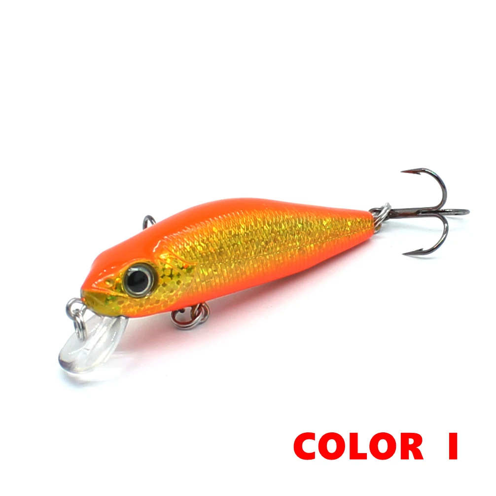 AOCLU-Sinking Small Minnow Lure, Hard Bait, Wobbler Lure, Beach Rock, Tuna Fishing, Sharp VMC Hooks, Long Easy Cast, 55mm, 5.5g