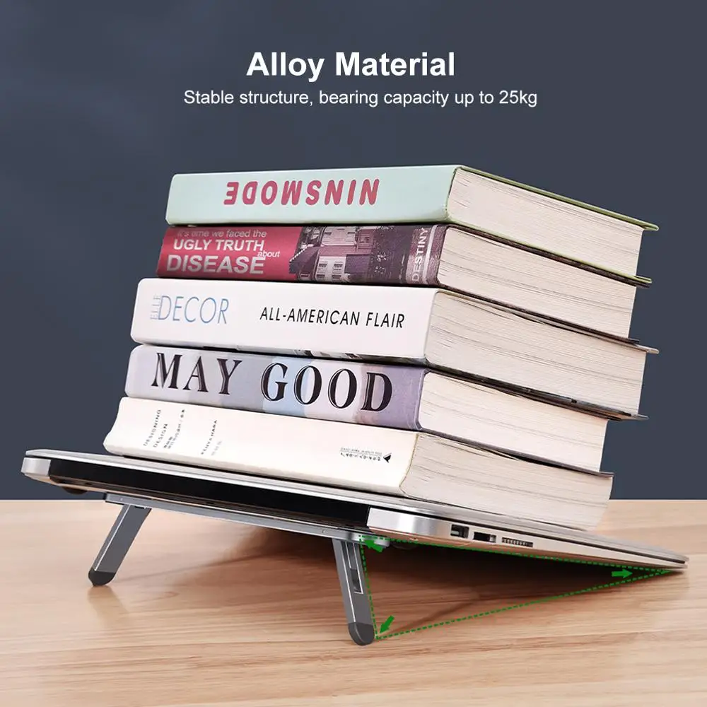 Laptop Stand Holder For Macbook Pro Air Mini Bracket Foldable Holder Adjustable Cooling Pad Notebook Accessories