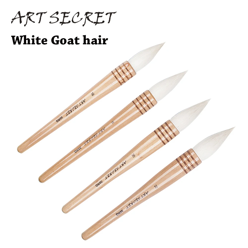 ArtSecret Goat Wool Hair Paintbrush 30RQ Watercolor Art Supplies Stationery For Gouache Abstract Painting Artistic Tools