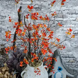 Sunmade Luxury Tree Branch with Leaves Fake Plants Artificial Leaves Flower Arrangement Floral Landscape Plantas Artificales DIY