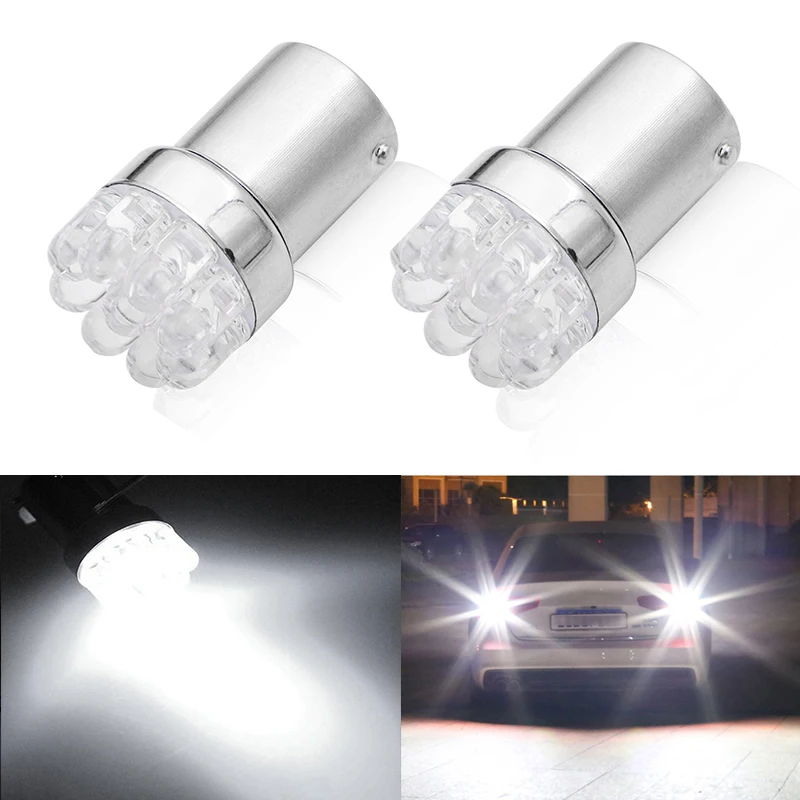 2pcs Car Light Bulb BA15S 1156 9LED Car Leds Lights 2835 SMD Rear Turn Signal Lamp Parking Backup Light DC 12V Reverse Light