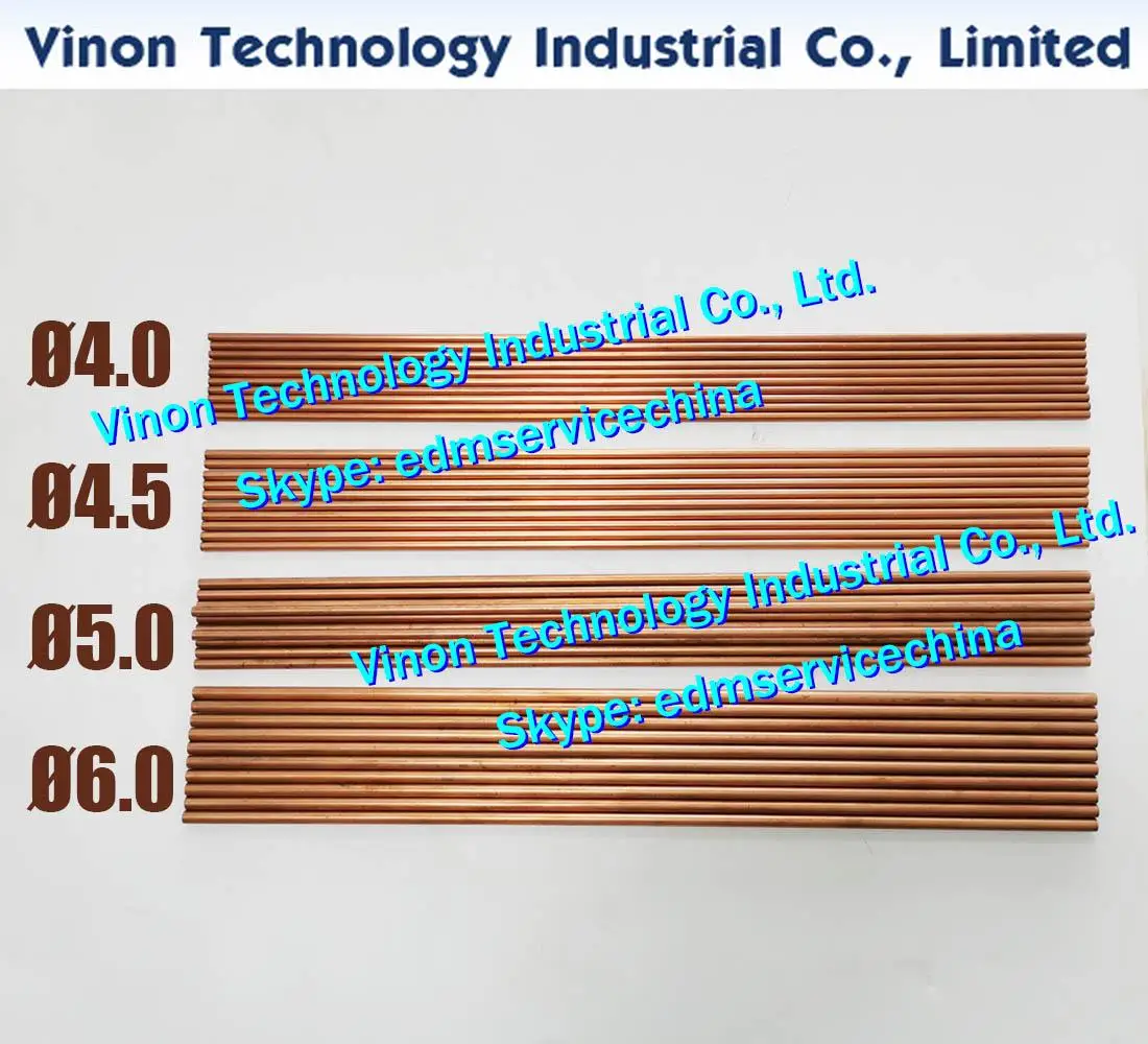 (30PCS/LOT) Ø5.5x400Lmm Copper Tube Single Hole, Copper EDM Tubing Electrode Tube Diameter 5.5mm Length 400mm for EDM Drilling