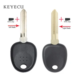 Keyecu Transponder Car Key Fob ID46 Chip for Hyundai Coupe Tucson Elantra Accent Santa Fe i10 - Left/ Right Blade