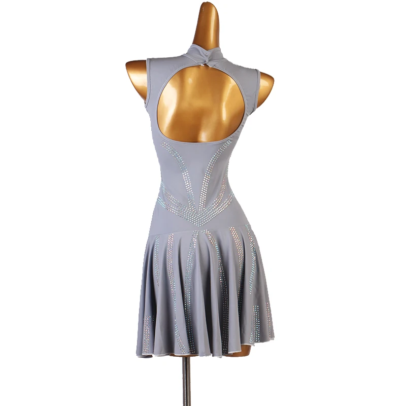 Nieuwe latin dans pak Latin danskleding vrouwen latin dans jurken zym nieuw in jurken lijn danskostuum Korte jurken 1025