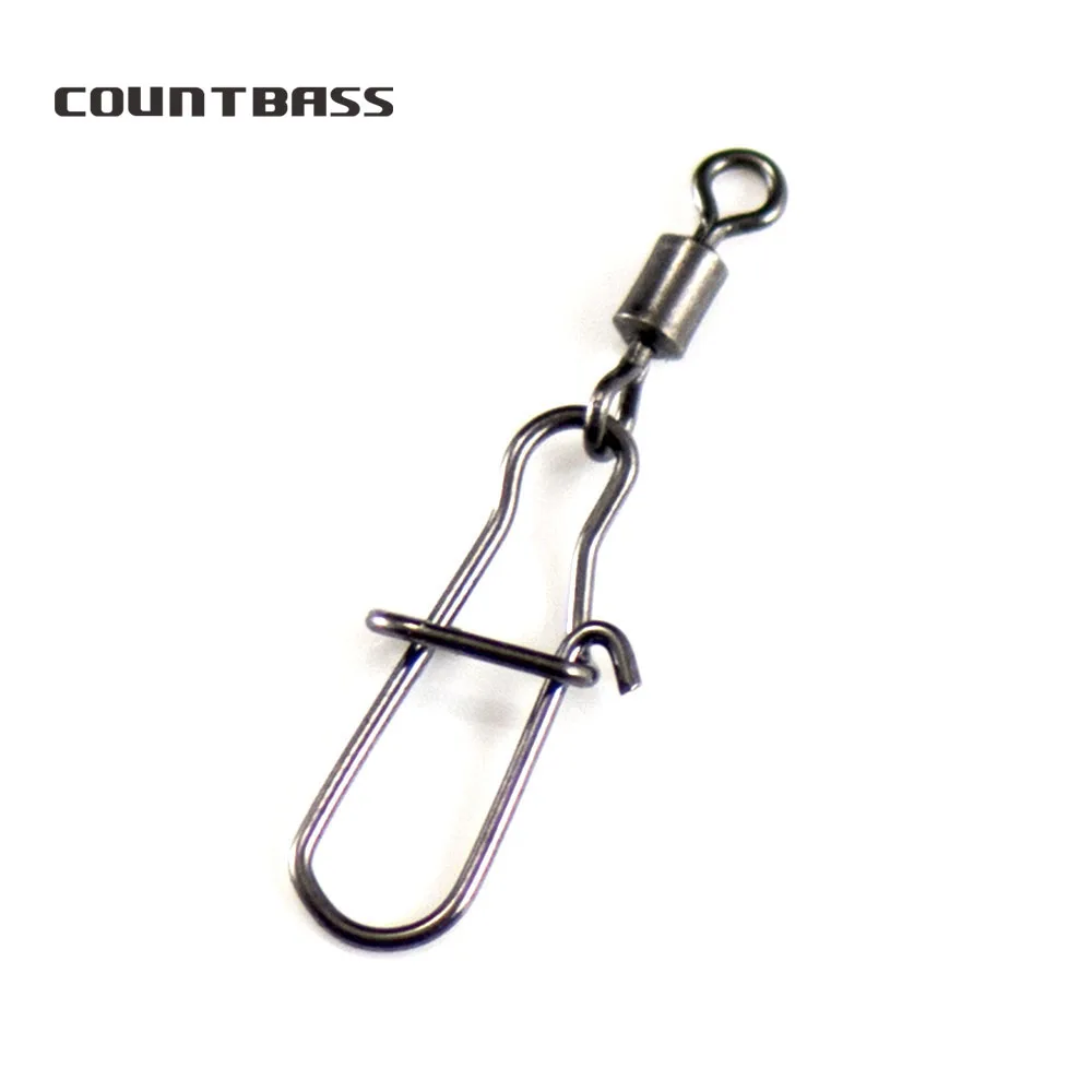 

50pcs Rolling Swivel With Nice Snap Fishing Hooks Lure Connector Sea Rock Fishing Swivels Snaps Terminal Tackle