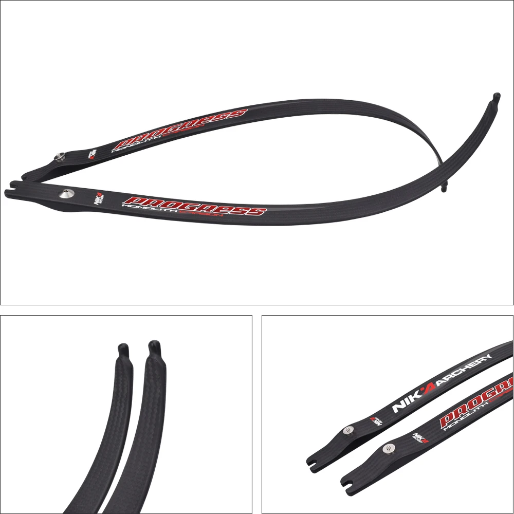 1 Pair Nika Archery N3 Progress Series Carbon Fiber Limbs 24-46 lbs / C1 Cornerston Carbon Fiber Limb 16-46 lbs