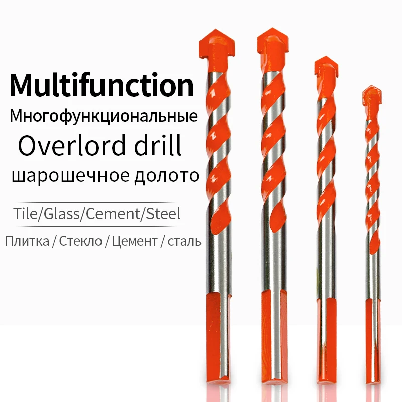 Filettato triangolo in acciaio al tungsteno muro di piastrelle di cemento po 'di perforazione Per Uso Domestico marmo Overlord trapano A Mano trapano elettrico