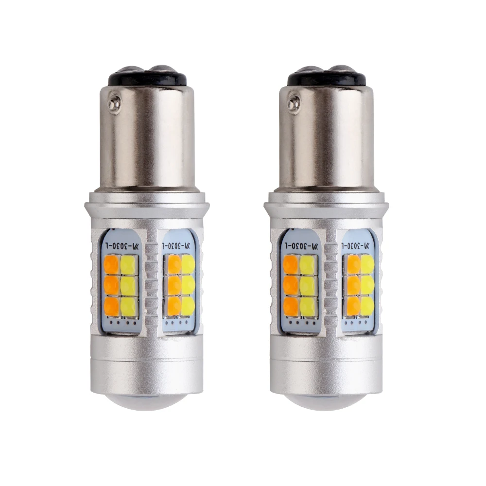 

1X Led Car Lights Canbus 1156 BA15S 1157 BAY15D P21/5W For Auto Turn Signal Brake DRL Daytime Running Light 5W Dual-Colors Diode