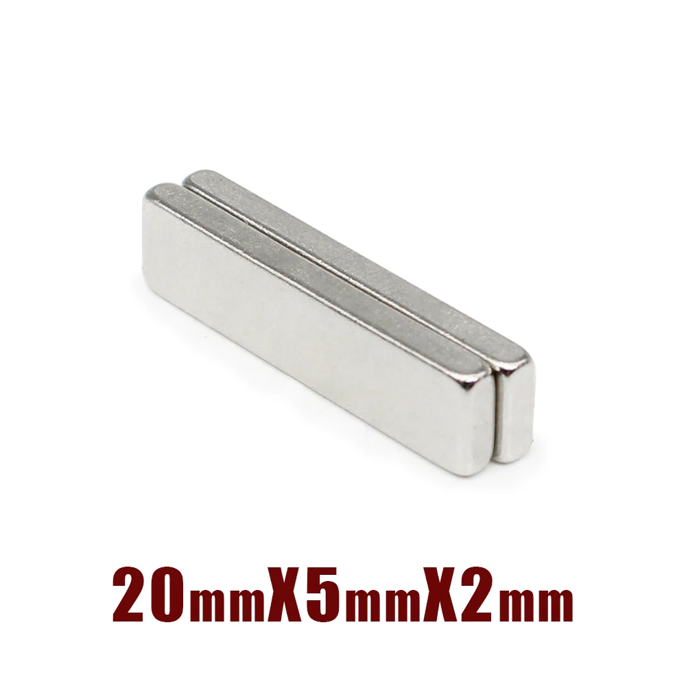 10/20/50/100/150/200PCS 20x5x2 Strong Block Magnets N35 Permanent Neodymium Magnet 20*5*2 Rectangular Rare Earth Magnet 20x5x2mm