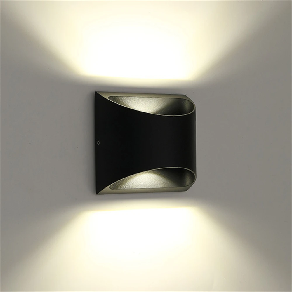 Outdoor Wall Lamp Led Square Modern Outdoor Waterproof Wall Lamp Balcony Aisle Corridor Lights Indoor Moisture-Proof Wall Light