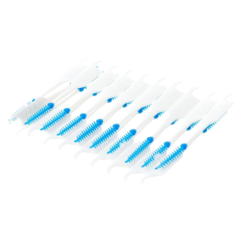 20/40/120/200pcs Double Floss Interdental Brush Picks Head Hygiene Dental Silicone Toothpick Cepillo Interdental Drop Shipping