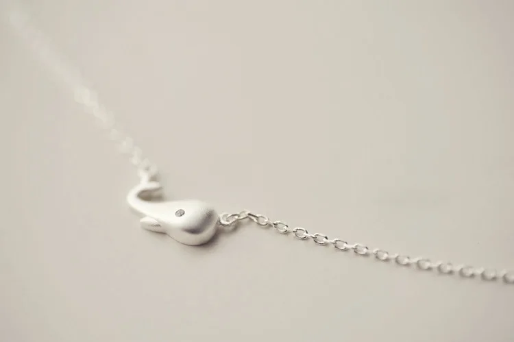 925 Sterling Silver Cute whale Necklaces & Pendants For Women Fashion Lady Festival Gift Sterling-silver-jewelry
