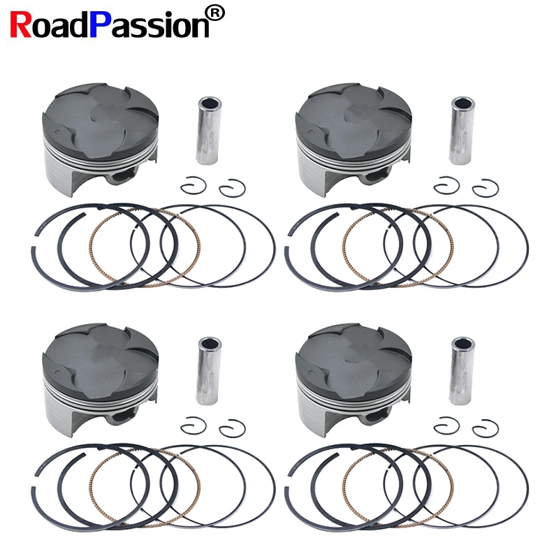 4Sets Motorcycle Accessories Cylinder Bore STD~+50 Size 67mm 67.25mm 67.50mm Piston Rings Full Kit For HONDA CBR600 F5 CBR600RR