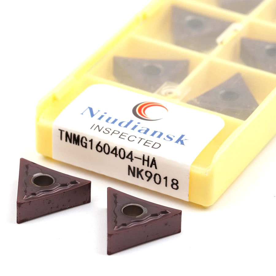 

TNMG160404-HA TNMG160408-HA NK9018 токарный станок с ЧПУ, токарный инструмент PVD + CVD с покрытием, металлическая режущая вставка высокой твердости для нержавеющей стали