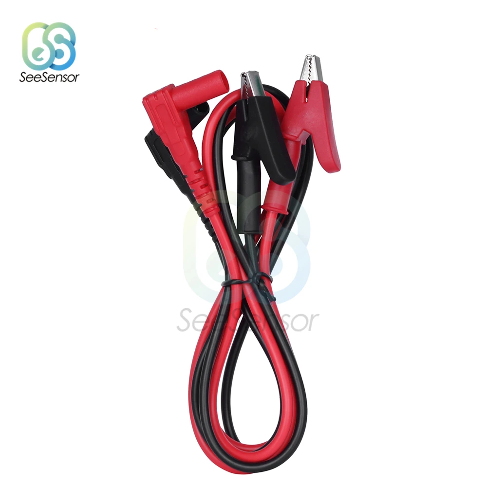 1 pair Digital Multimeter Universal Test Leads Wire Line 4mm Banana Plug Alligator Clip 20A For LED Tester Multimetro