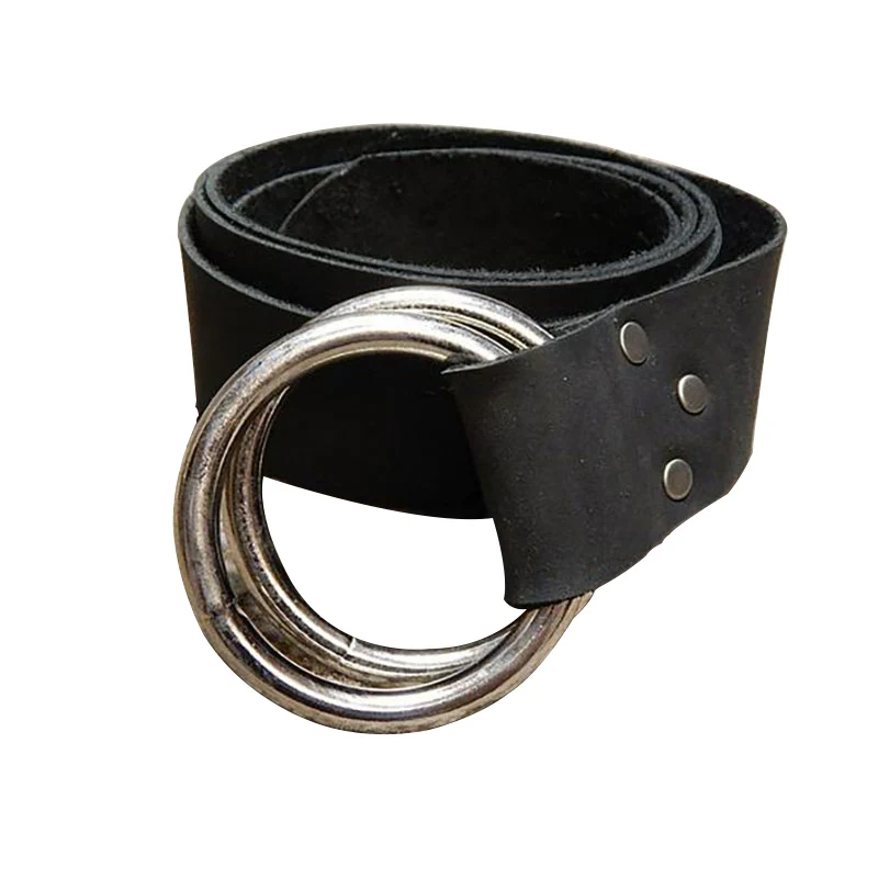 Medieval Viking Leather Costume Knot Belt Kit With Double O Ring Adventurer Waist Wrap Accessory Celtic Long Strap For Men Women