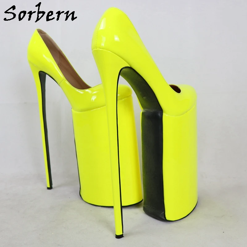 Sorbern 30Cm Extreme High Heel Pump Women Shoes Cross Dresser Stilettos Slip On Pump Unisex Shoe Platform Plus Size 35-47