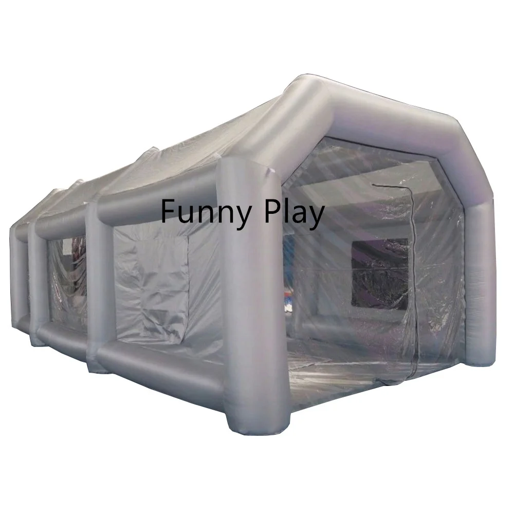 Free door shipping 8x4x3.5mH inflatable spray booth for sale, portable cheap inflatable spray tent for car painting