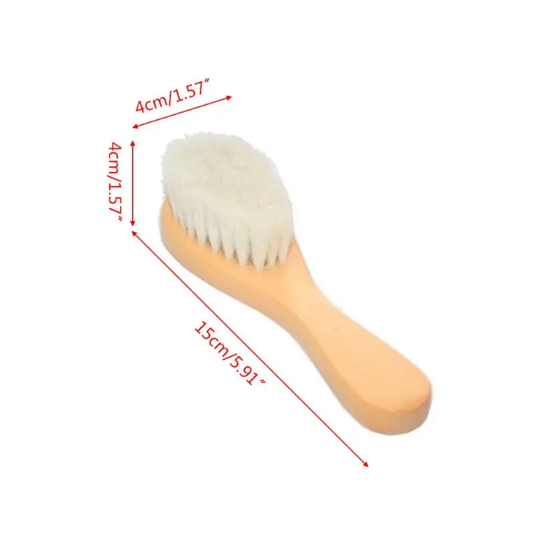 2 Pcs/set New Baby Care Natural Wool Wooden Brush Comb Kids Hairbrush Newborn Infant Comb Head Massager Dropshipping