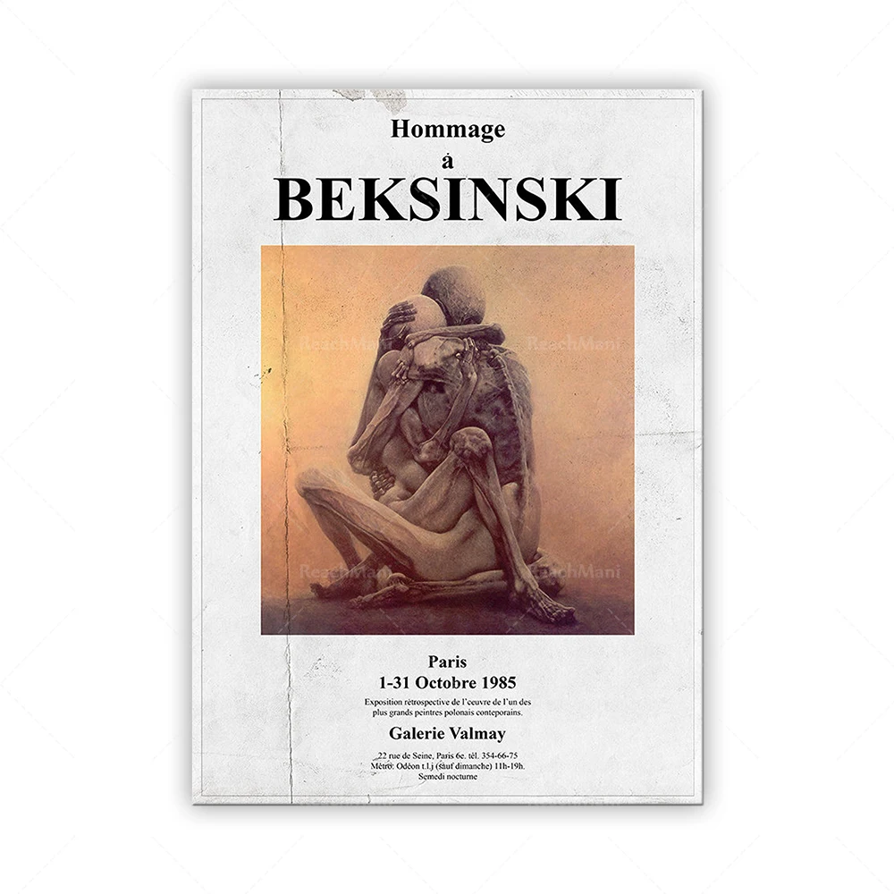 

Beksinski, Beksinski exhibition poster, GALLERY EXHIBITION POSTER: Vintage Art Print, Beksinski Poster Art, Conterporary Art,
