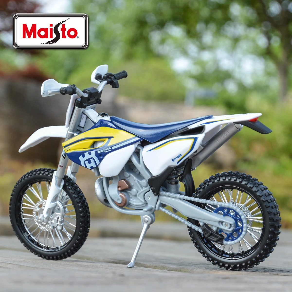 Maisto 1:12 Husqvarna FE 501 다이 캐스트 차량, 소장용 취미 오토바이 모델 완구