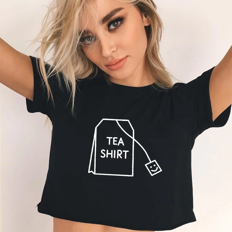 Skuggnas New Ariival Cropped Tea Shirt Women Fashion Cropped t shirts Short Sleeve Tumblr Tees Drop ship