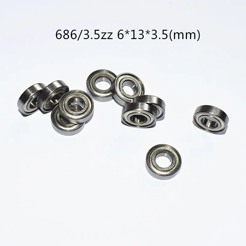 Bearing 10 Pieces 618/6ZZ 686ZZ-3.5 6*13*3.5(mm) chrome steel rubber Sealed High speed Mechanical equipment parts