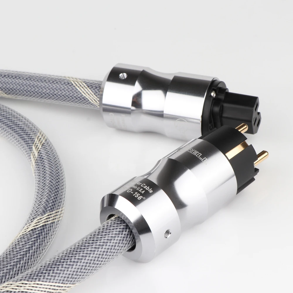 Hi end 7n cobre schuko cabo de alimentação p089eg banhado a ouro ue/eua plug cabo de alimentação de alta fidelidade para dvd cd amp linha de alimentação