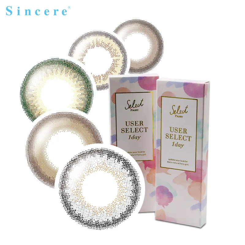 

Sincere-vision 10pcs/box Brown color contact lenses 0-900 for eyes User select daily Day throw vision correction healthcare