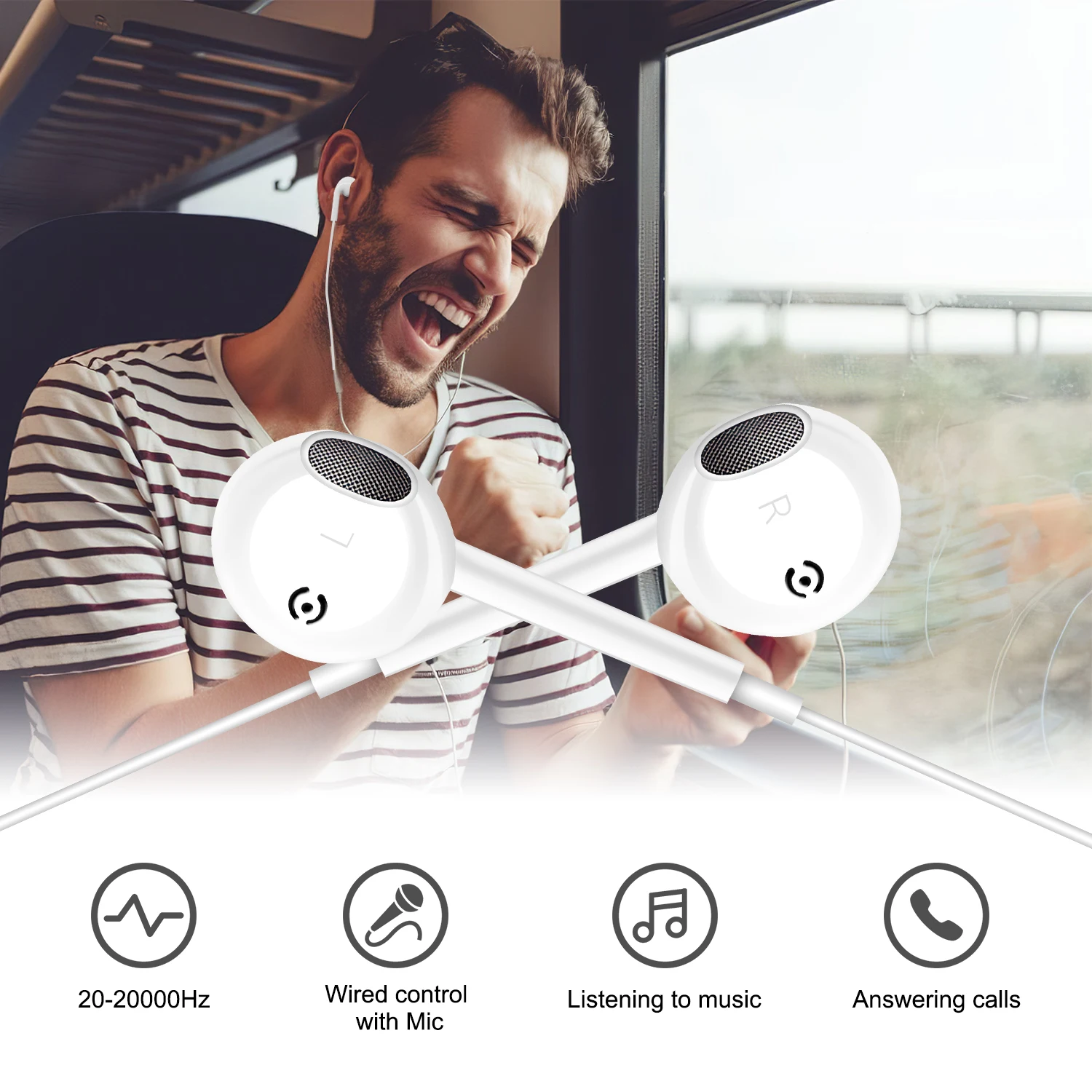 Проводные наушники-вкладыши с микрофоном для Samsung Galaxy S22/S21/S20 FE/Note 20/10