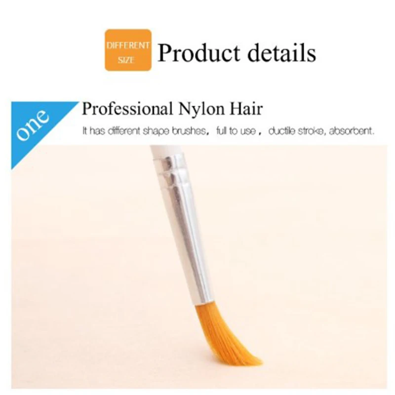 아티스트 브러시 고품질 나일론 머리 나무 손잡이 수채화 아크릴 오일 브러시, 페인팅 아트 드로잉 도구 용품, 12 개/세트