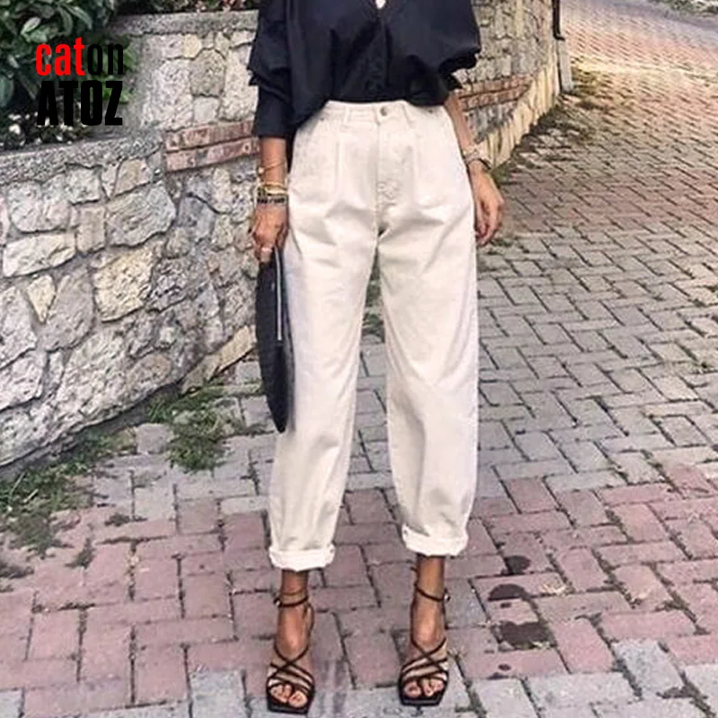 catonATOZ 2248 Y2K Khaki Women\'s Cargo Pants High Waist Loose Trousers Female Casual Streetwear baggy Jeans