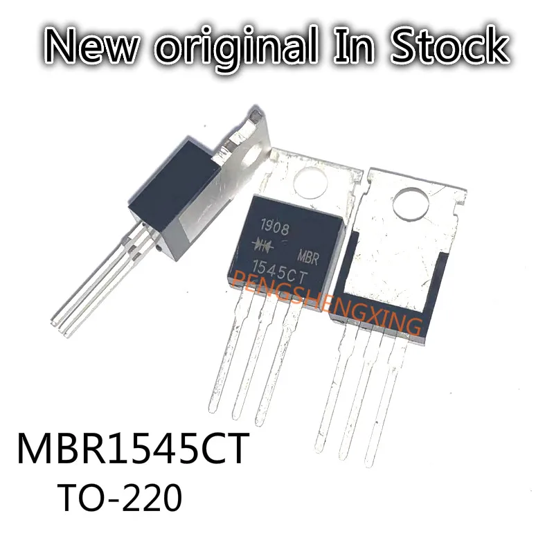 10PCS/LOT  MBR1545CT  B1545G  45V 15A  schottky diode  TO-220  New original spot hot sale