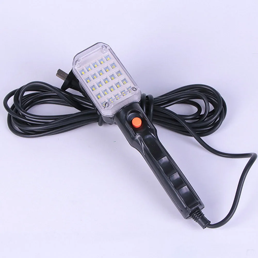 15W 25LED Garage Light 220V 10m Power Cable Work Light Magnet Car Vehicle Repairing Inspection Lamp 1500LM Construction Light