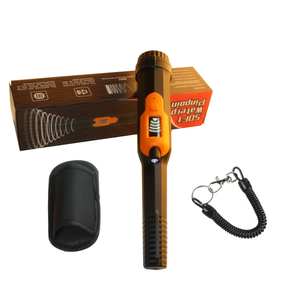 Fully Waterproof Handheld Metal Detector LCD Digital Pinpointer HS-16 Waterproof Depth 50 Feet With Bracelet