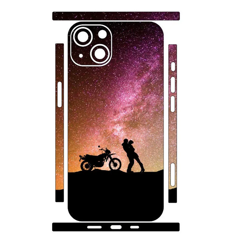 

2Sets Cartoon Stickers for Iphone 13 Pro Max 14 12mini Frame Back Film for IPhone 14 Anti-scratch Sticker Customized For You