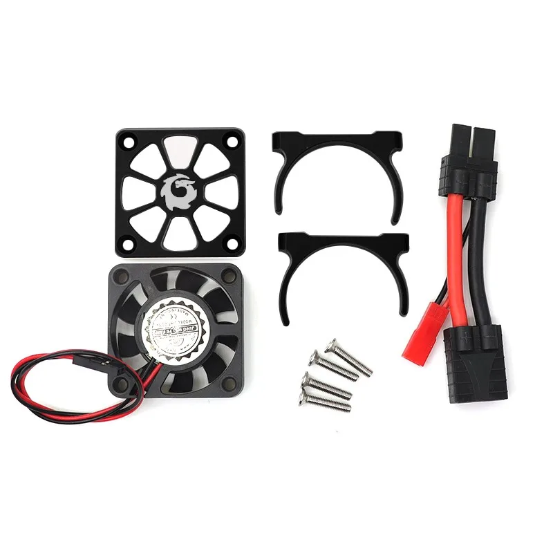 Cooling Fan With Brush Motor Radiator Cover Fashion Style Rc Model Acce For Trx-4 Scx10 Rc4wd Rc Car 3650 3660 540 550 Rc Part