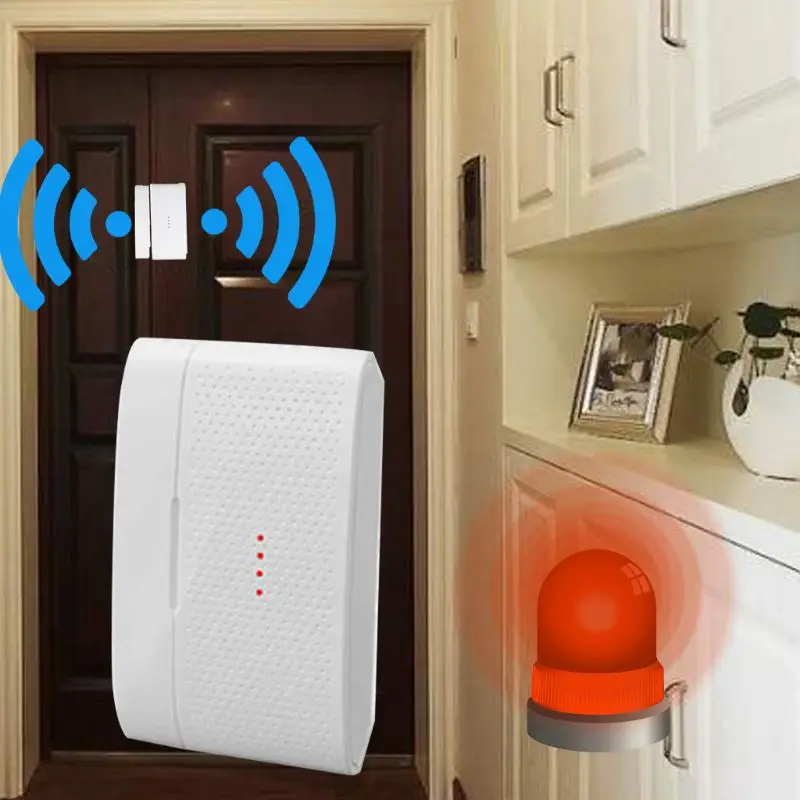 433MHZ Wireless Window Door Sensor WiFi Magnetic Detector Home Alarm System