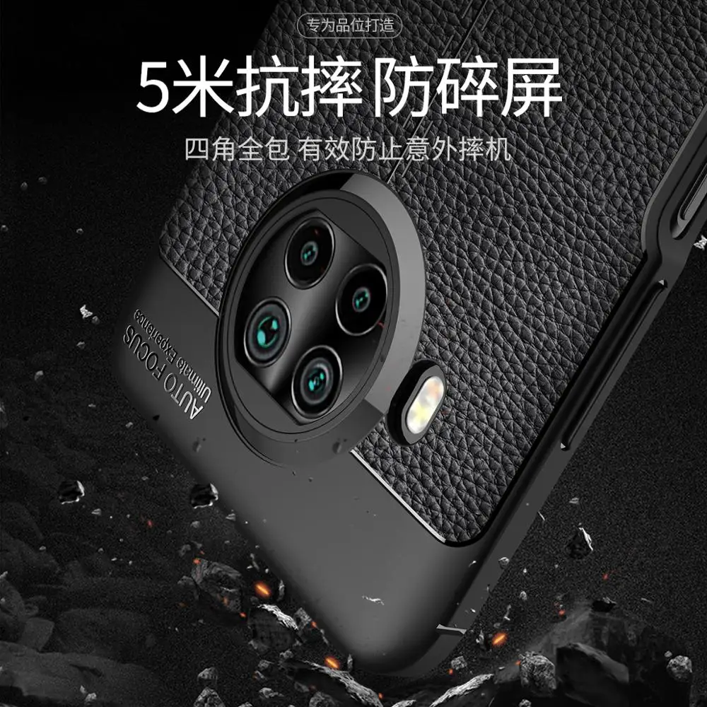 Mi 10T Lite Cases Leather Texture Shockproof Soft TPU Cover For Xiaomi Mi10t Pro 5G Note 10 Pro Couqe Fundas