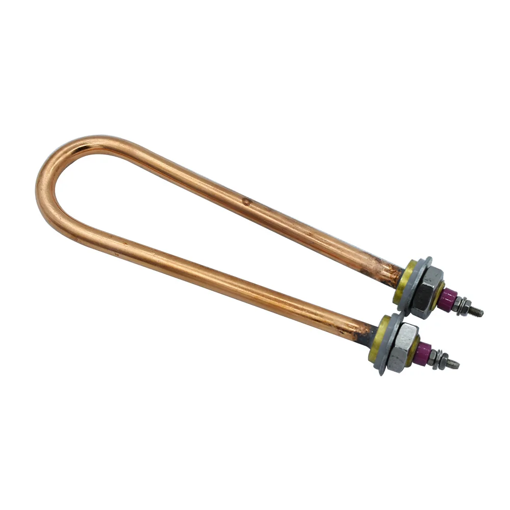 Red Copper Tubelar Water Heating Element M16 Thread 220V 1KW/1.5KW/2KW/3KW U Shaped Electric Water Heating Tube