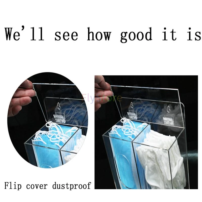 Dental Acrylic box Gloves Dustproof Organize Box Acrylic Clear Tissue Box Disposable Paper Scarf Box