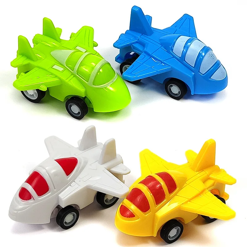 Children's Airplane Toy Classic Boy Girl Helicopter Mini Pull Back Toy Plastic Color Car Toy Educational Toy Children's Gift