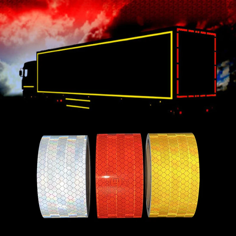 Roadstar Reflective Car Sticker PMMA ECE 104R Warning Tape for Truck Trailer Road Safety 5CM Width RS-2850