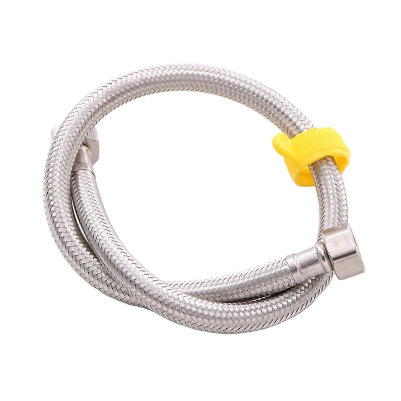 1PC 304 Stainless Steel Silver Faucet Water Inlet Hose Water Heater Water Pipe Toilet Inlet Pipe for Kitchen Bathroom 30cm G1/2'