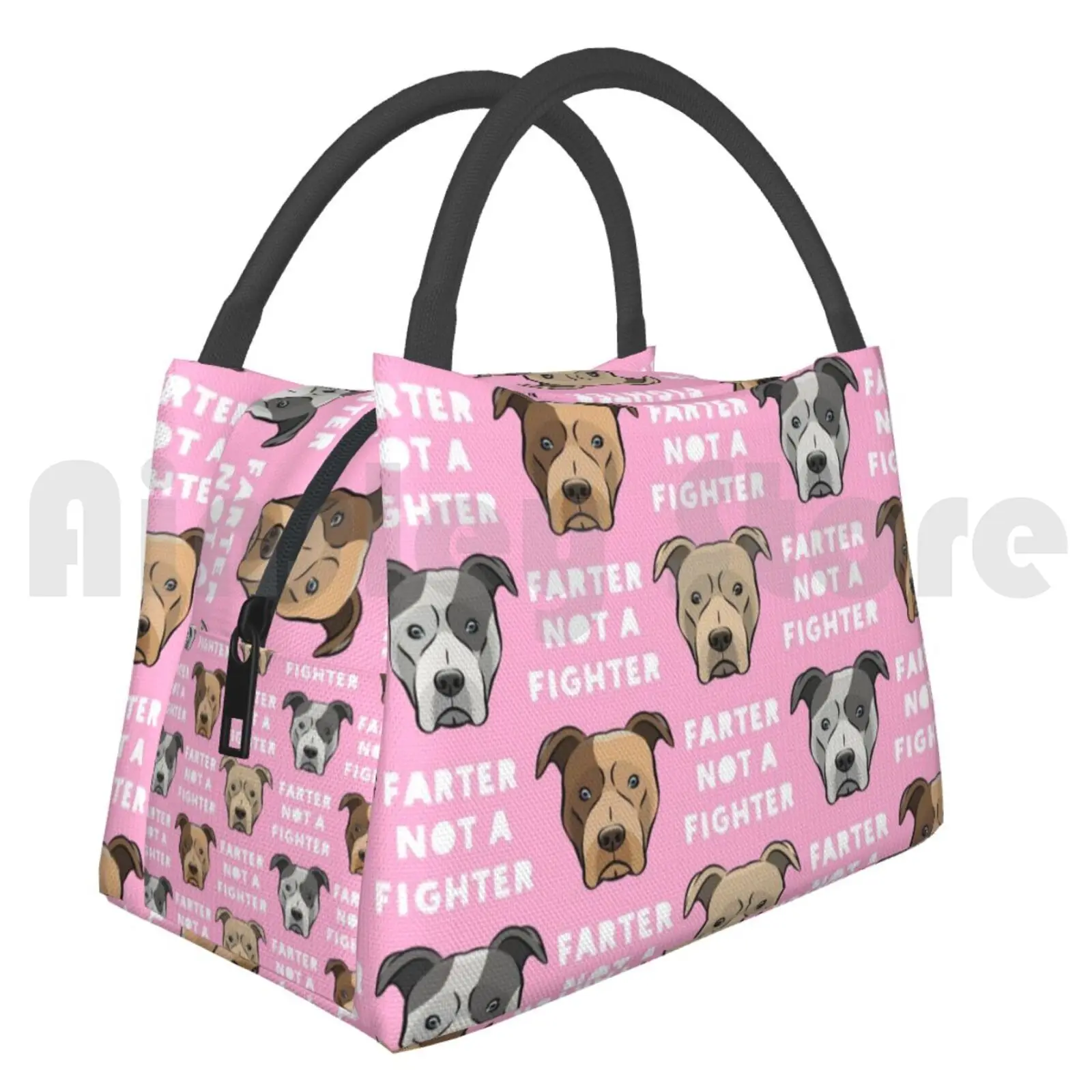 

Portable Insulation Bag Farter Not A Fighter-Cute Pit Bull Lovers-Pink Not A Fighter Pit Bulls Pit Bull